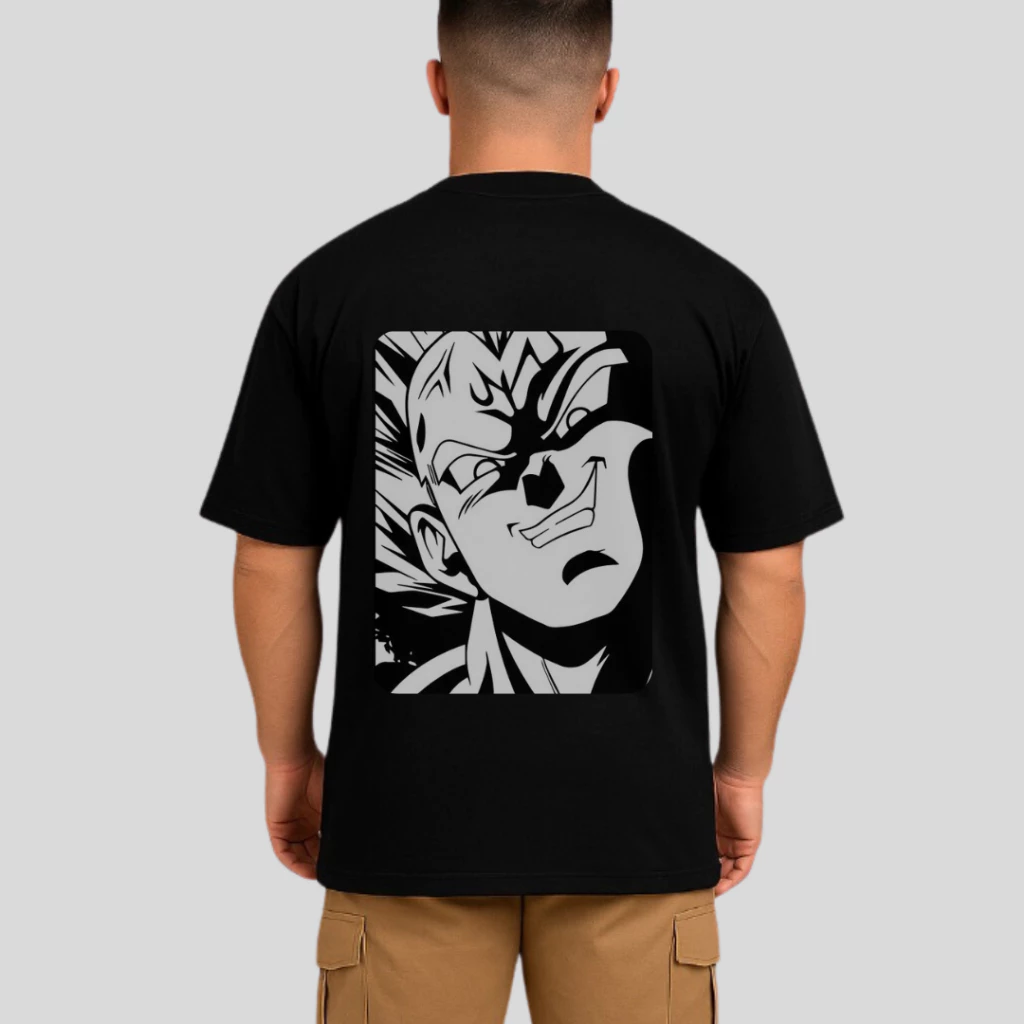 Camiseta Camisa Oversized Vegeta MajinBoo Musculação Premium 100% Algodão Streetwear Treino Academia - Imagem 8