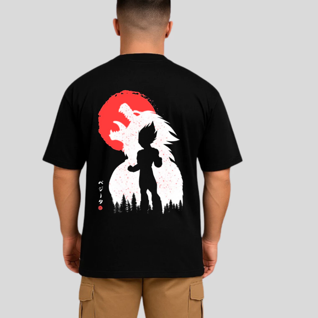 Camiseta Camisa Oversized Vegeta MajinBoo Musculação Premium 100% Algodão Streetwear Treino Academia - Imagem 6